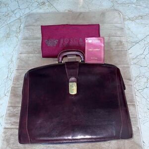 Bosca Men’s Italian Leather Briefcase w/ key, tag & dust bag